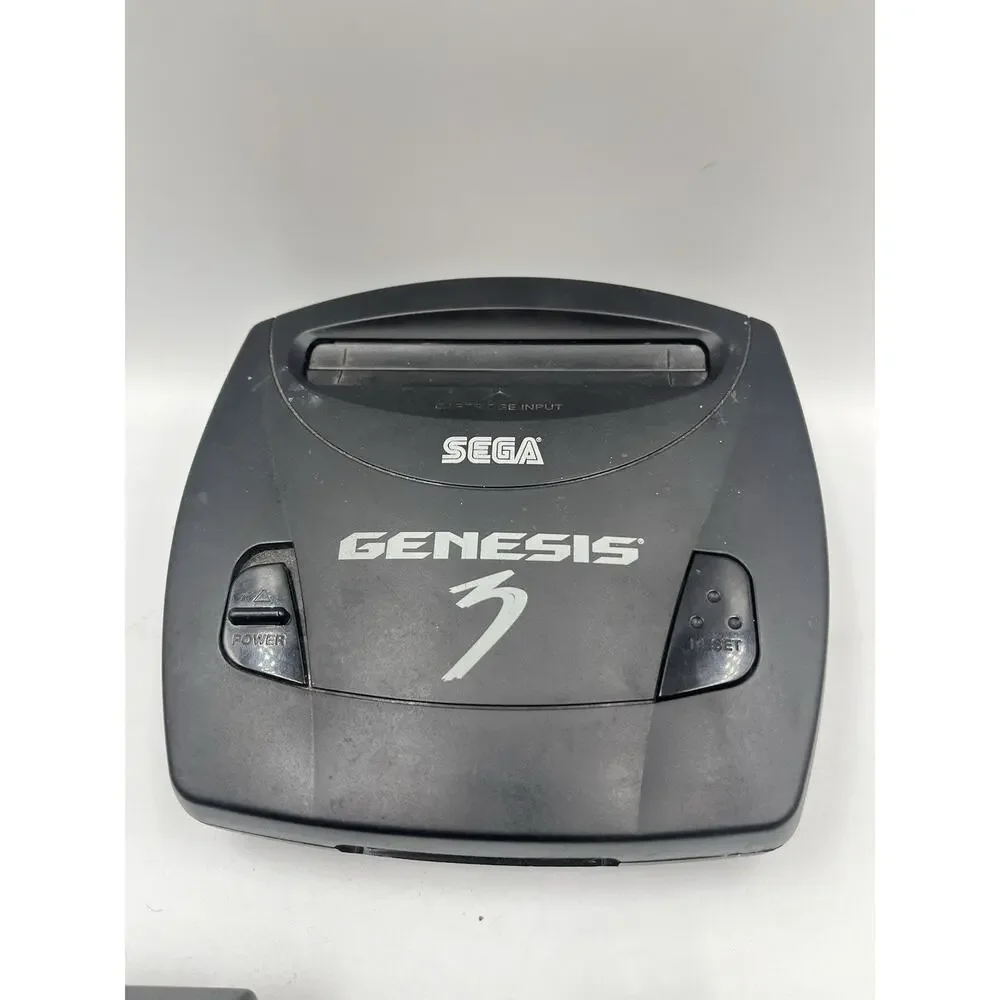 Sega Genesis 3 Console w/ Original 6 Button Controller & OEM Adapter - Black